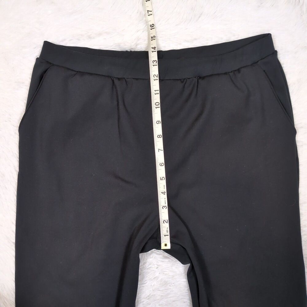 Mens Black Performance Joggers Size L Workout Pants Gym Run Lounge Minimalist - Picture 8 of 12